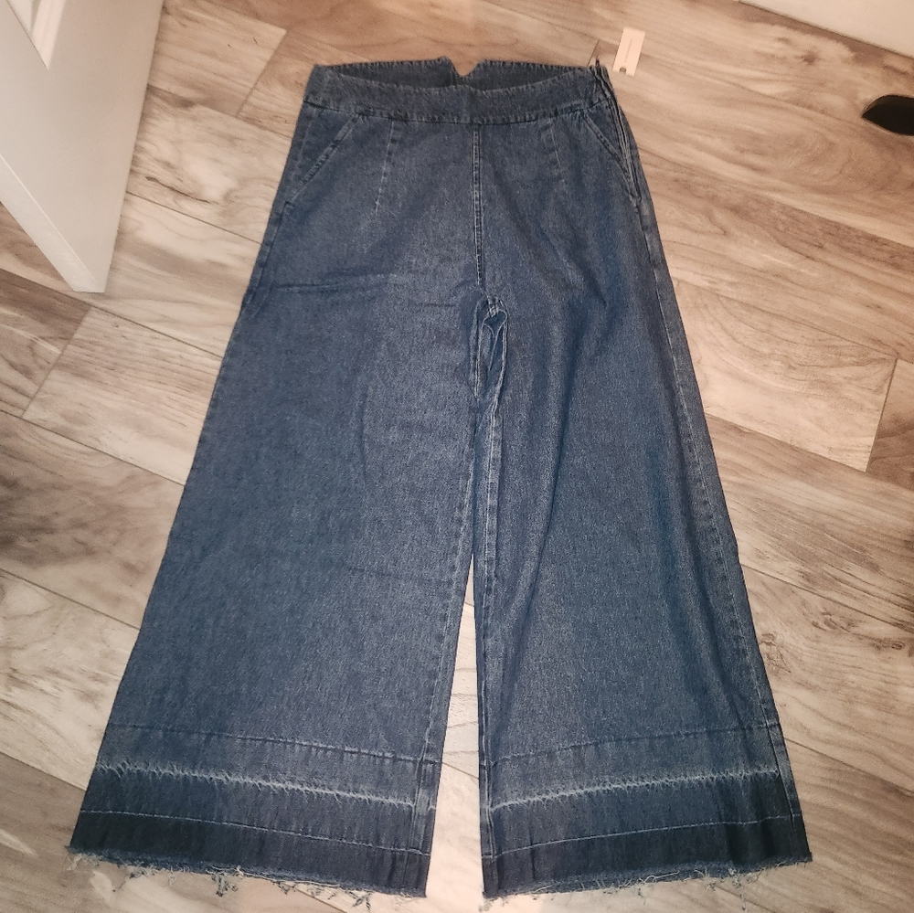 Nwt Anthropologie Loop Wide Leg Jeans size Large